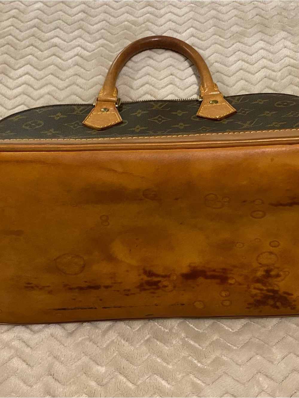 Louis Vuitton Monogram Top-Handle Alma Bag in Brown and Tan - Picture 7 of 10